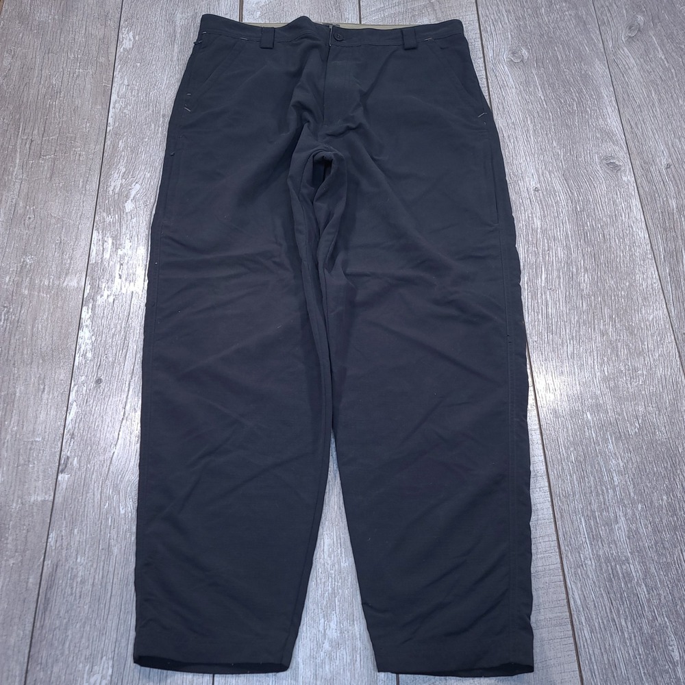 REI Hiking Cargo Pants Mens 36x30 Black Nylon UPF 50+ Outdoor Trousers